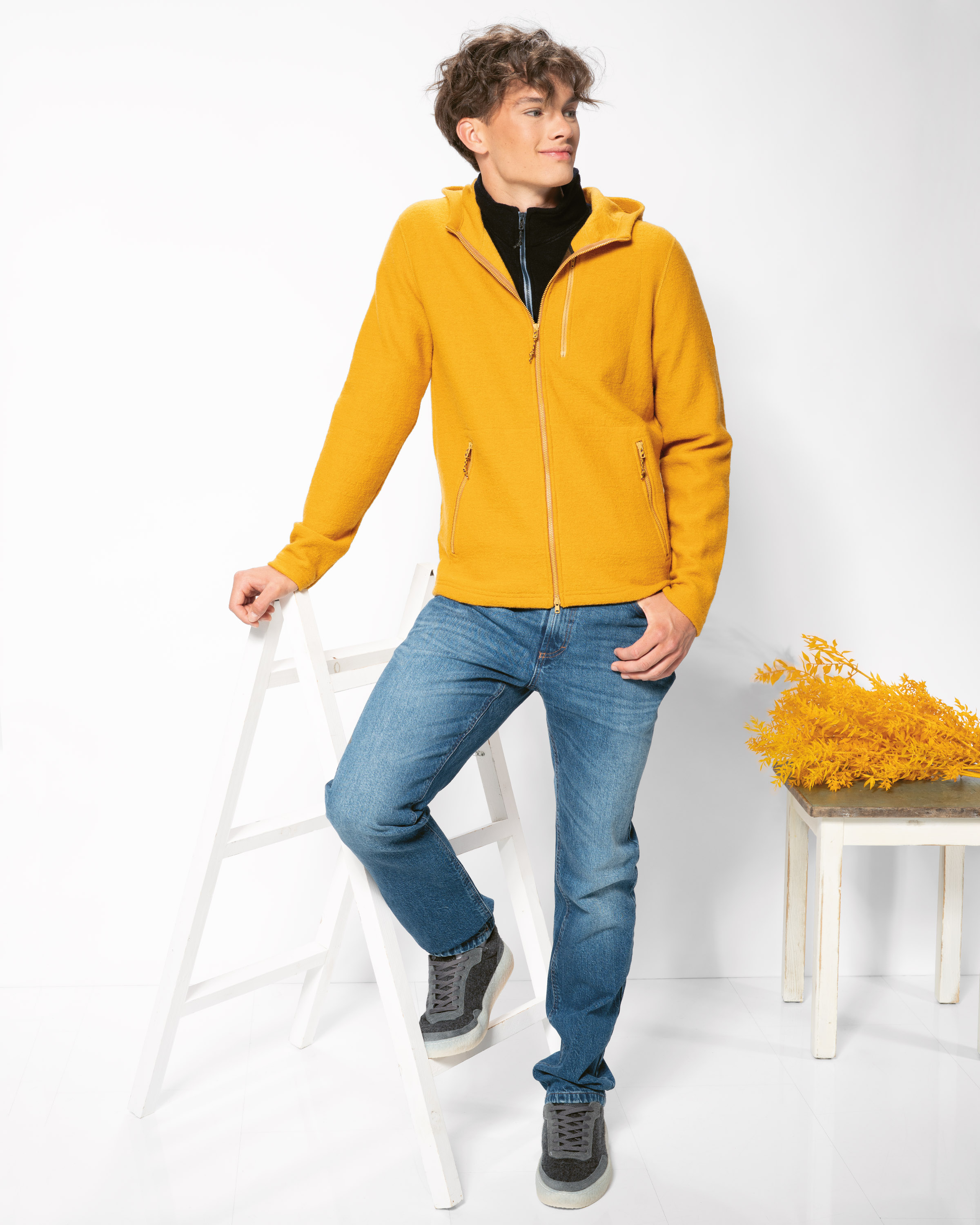 Walkjacke mit Kapuzev