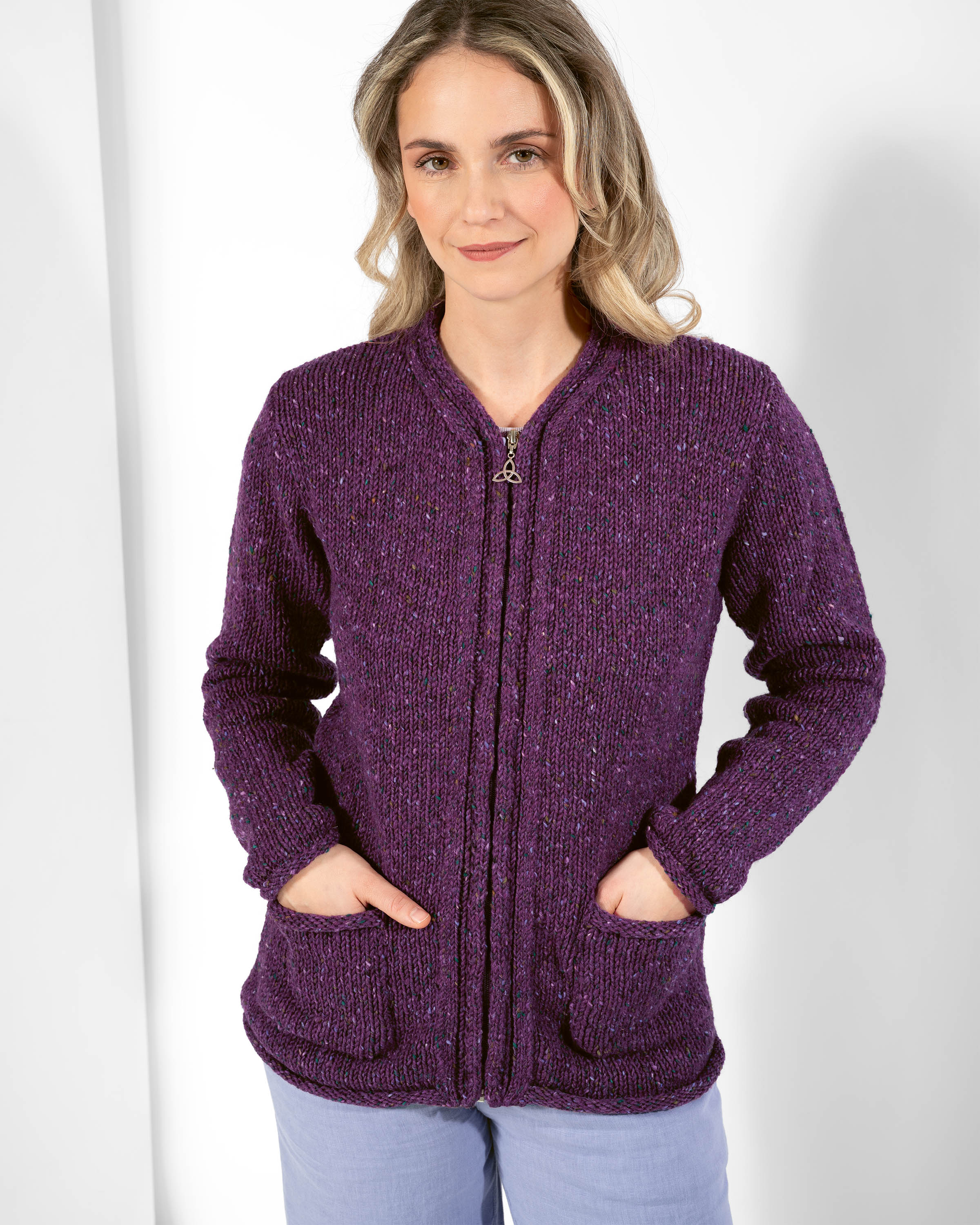 Strickjacke Tweed