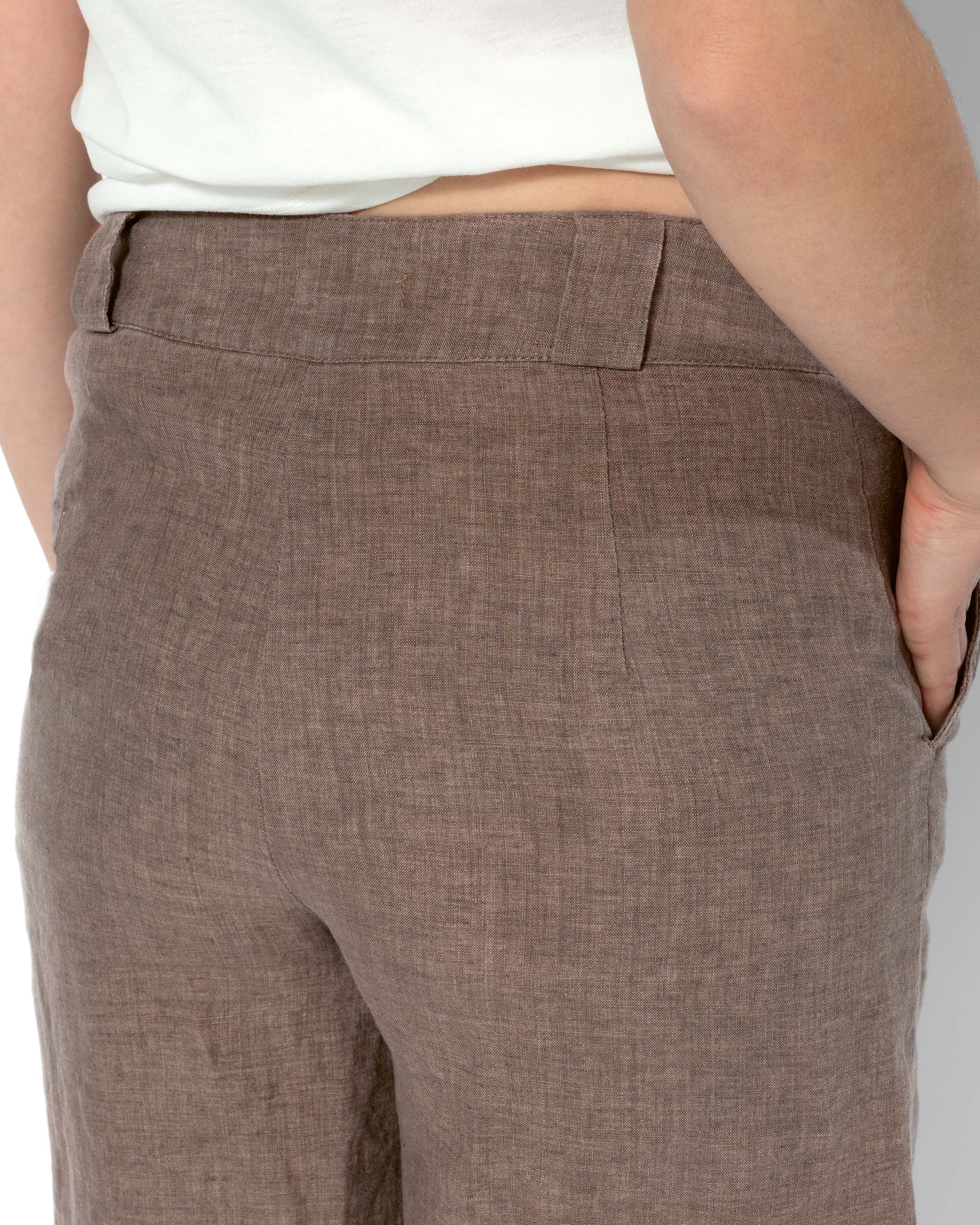 Leinen-Bermudas