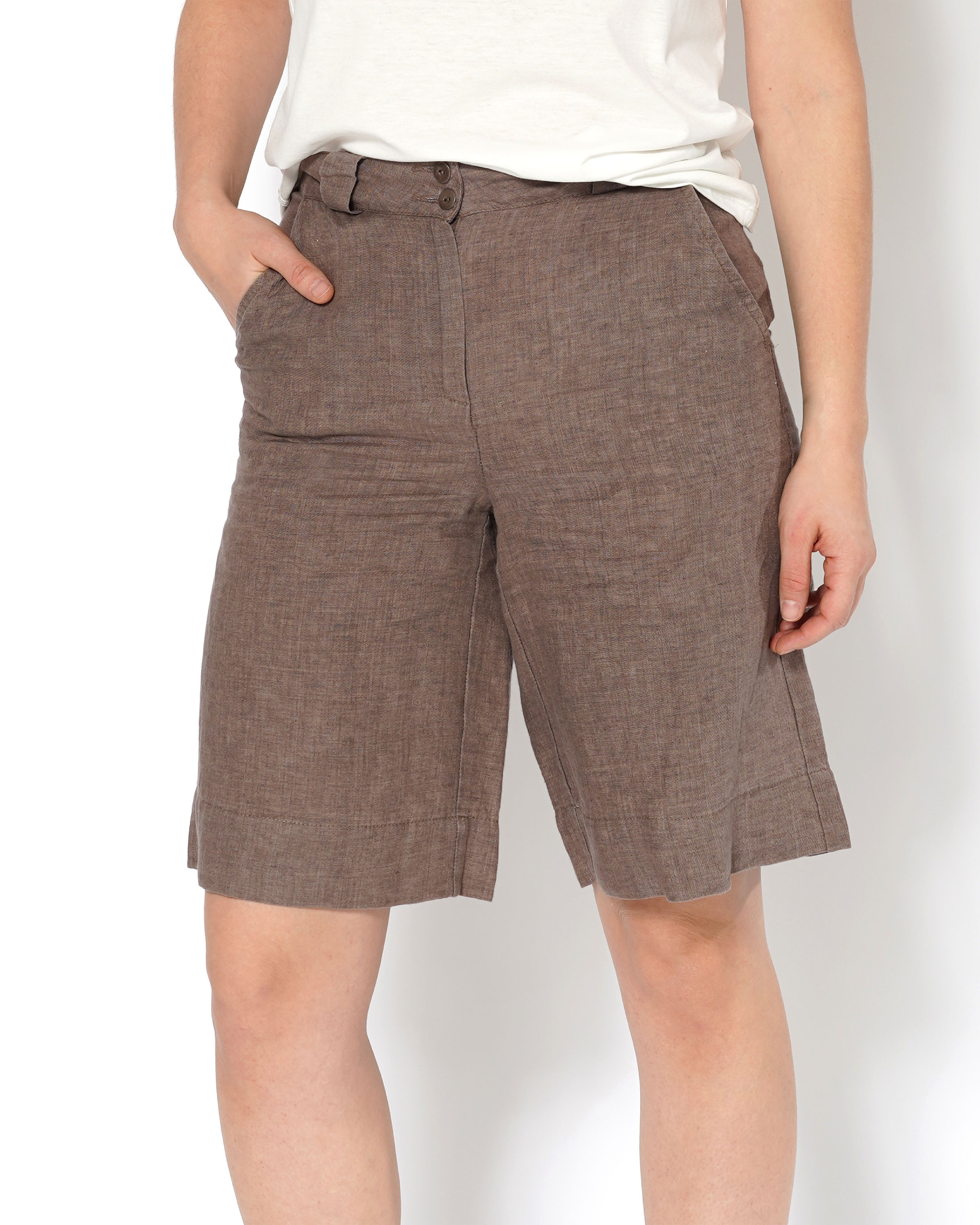 Leinen-Bermudas