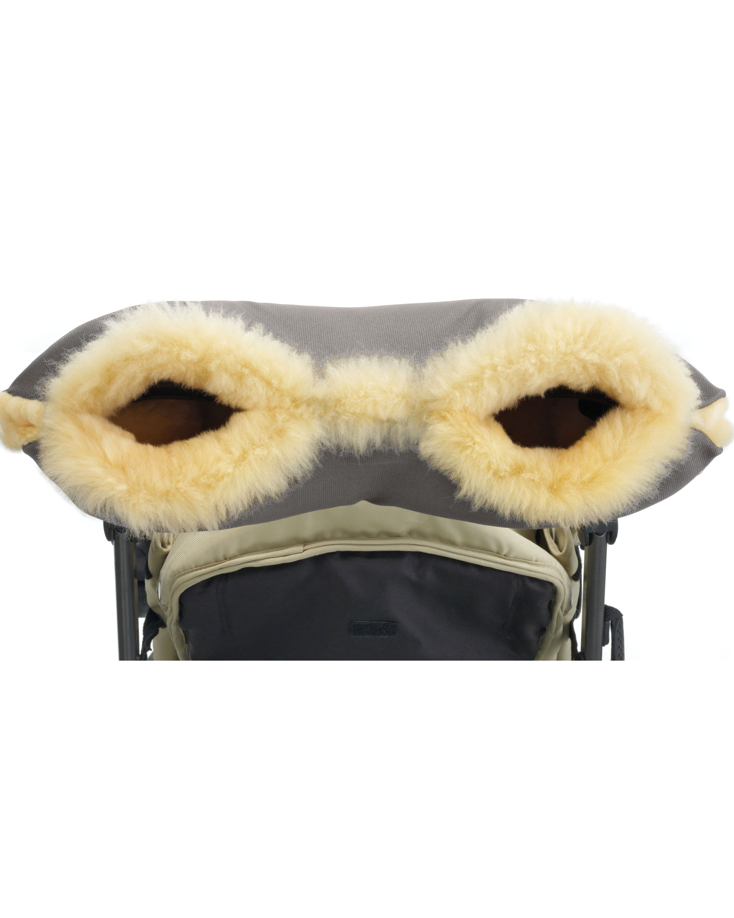 Lammfell Handwärmer für Kinderwagen