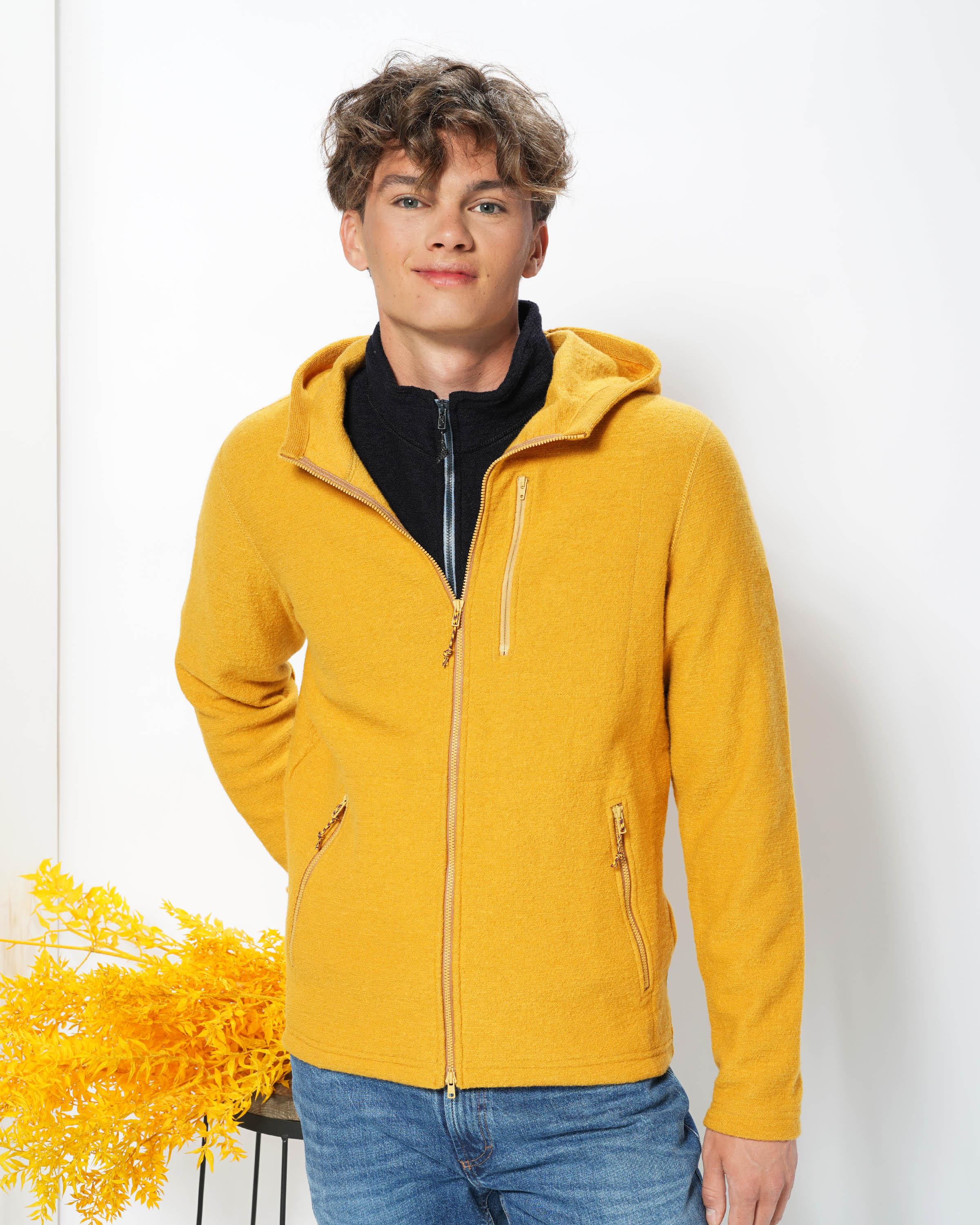 Walkjacke mit Kapuzev